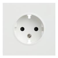 Лицевая панель для розетки 2к+з, белый сатин (35632 MW)
