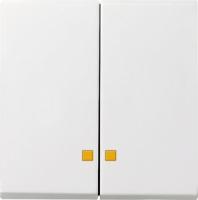 Gira S-55 Бел глянц Клавиша 2-ая с линзами подсветки