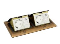 Donel Выдвижной блок Snap 6 (3+3) мод. античная латунь (с уст. набором)