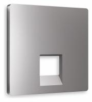Лицевая панель ALFA (Сталь матовый) для компьютерной/телефонной розетки RJ-45/RJ-11 QUANT AP5120