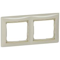 Legrand Valena Крем/Золото Рамка 2-ая горизонт.