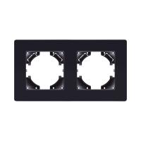 Рамка 2-постовая, черный Kollinger Eleganz Acryl EA2BK