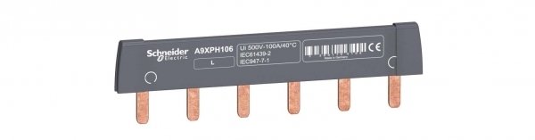 SE Acti 9 Шинка гребенчатая 1P (L1…) 6 мод.18мм 100А разрезаемая