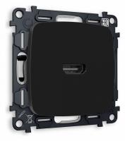 Комплект механизма розетки HDMI 2.0 OMEGA MO814010 Черный матовый 40V/500mA 2.0GHz 5-18Gbit/s QUANT