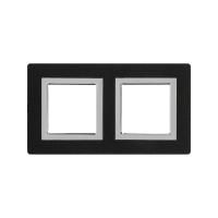 DKC Avanti Черный Алюминий Рамка 4 модуля