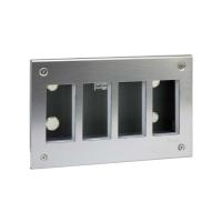 Simon Cima 500 Сталь Бокс на 4 модуля, внутренний монтаж, 188х67х289мм