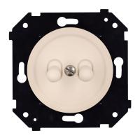 BIRONI Шедель Бриз Песочное золото матовый Выключатель 2-кл (тумблерный, скрытый монтаж)