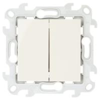 Simon 24 Слоновая Кость Двухклавишный кнопочный выключатель 10A 250В