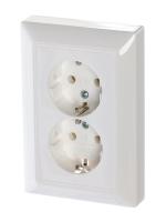 ABB BJB Basic 55 Бел Розетка 2-ая с/з моноблок