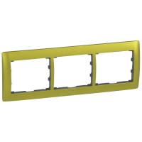 Legrand Galea Life Зеленый Металл/Magic Green Рамка 3-я гориз