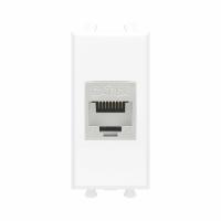 DKC Avanti Компьютерная розетка RJ-45 без шторки модульная, кат.6А экранированная, Белое облако, 1 модуль