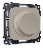 Комплект механизма светорегулятора универсального поворотно-нажимного OMEGA MO365510 Серо-бежевый матовый 25-600W/LED 5-300W QUANT