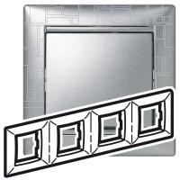 Legrand Valena Алюминий модерн Рамка 4-ая гориз