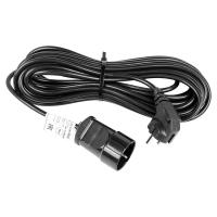 Удлинитель-шнур ПВС 3х0.75, 20 м, с/з, 6 А, 1300 Вт, IP44, черный (Сделано в России) Rexant