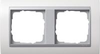 Gira Event Бел.глянц./Алюминий Рамка 2-ая