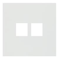 Лицевая панель для двойной информационной розетки, белый сатин (35442 MW)