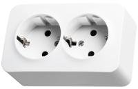 Jasmart FS Белый Розетка 2-ая со шт, накладного монтажа, 16AX 250V~