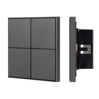 Arlight INTELLIGENT ARLIGHT Кнопочная панель KNX-304-23-IN Black (BUS, Frame) (IARL, IP20 Металл, 2 года)