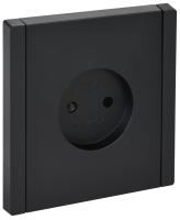 IEK FORTE&PIANO Черный Розетка б/з со шт винтовое крепление 10А FP117