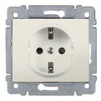 Legrand Galea Life Жемчуг Розетка 1-ая с/з с накладкой, с защитными шторками
