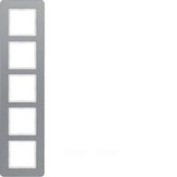 Berker Q.7 Алюминий, струйная обработка Рамка 5-местная