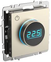 IEK BRITE BASE Шампань Термостат электронный с инд. ТС10-1-БрШ (терморегулятор)