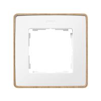 Simon 82 Detail Белый, основание дерево Рамка 1-ая