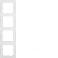 Berker S.1 Полярно-белый матовый Рамка 4-местная вертикальная