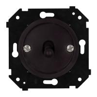 BIRONI Шедель Бриз Коричневый матовый Выключатель 1-кл проходной (тумблерный, скрытый монтаж)