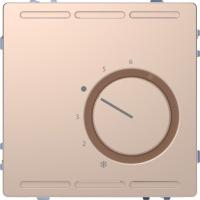 SE Merten D-Life Шампань Терморегулятор с центральной платой с переключателем конт.24В