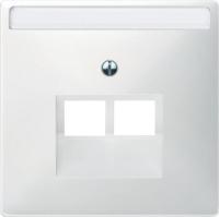 SE Merten SD Бел Накладка розетки ТЛФ/комп 2-ой наклонной (термопласт)