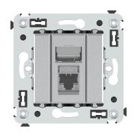 DKC Avanti Закаленная сталь Компьютерная розетка RJ-45 одинарная  категория  5e экранированная