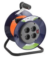 ЭРА RPx-4s-2x1.0-20m Удлинитель силовой на пластиковой катушке б/з 4 гн 20м ПВС 2х1