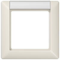 JUNG Рамка 1-кратная для вертикальной и горизонтальной установки с полем для надписи слоновая кость