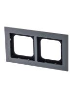 ABB Axcent металл/платина Рамка 2-постовая