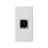 Simon Connect Розетка узкая USB 2.0 Тип В для передачи данных белого цвета K45