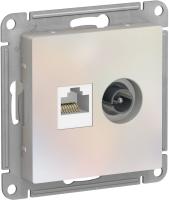 SE AtlasDesign Жемчуг Розетка двойная комп+ТВ, RJ45+TV, кат.5E, механизм