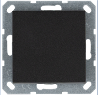 Jasmart Выключатель одноклавишный 10A 250V~ с накладкой, цвет Антрацит