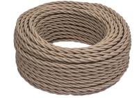 BIRONI Капучино матовый Витой провод 2*0,75 20м