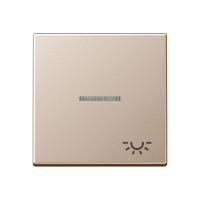 JUNG клавиша с символом "свет" с линзой, шампань