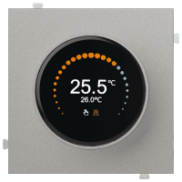 Термостат для теплых полов с круглым дисплеем, платина (32233 PL)