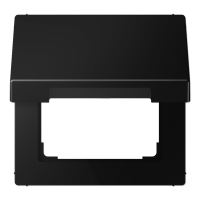 JUNG LS 990 Черный матовый Откидная крышка для устройств 50х50