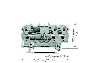 WAGO 3-проводная проходная клемма