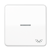 JUNG CD 500/CD plus Белая Клавиша 1-ая с/п с символом ОСВЕЩЕНИЕ