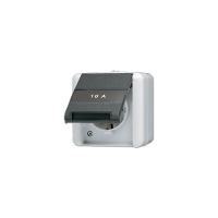 JUNG Штепсельная розетка SCHUKO 16А 250V~ с защитой от детей и полем для надписиIP44