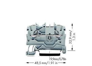 Wago 2-проводная проходная клемма 1,5 мм²