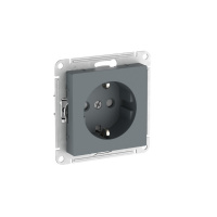 Systeme Electric AtlasDesign Грифель Розетка с заземлением со шторками, 16А, мех., быстрозажим. клем.