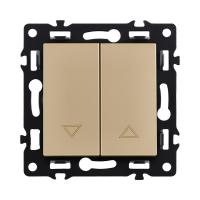 Механизм управления жалюзи 2-клавишный, золотой Kollinger Asthetik AS-013GD