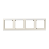 JUNG Рамка 4-кратная горизонтальная с полем для надписи слоновая кость