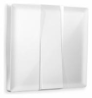 Лицевая панель ALFA (Белый глянец) для 3-клавишных выключателей QUANT AP1050